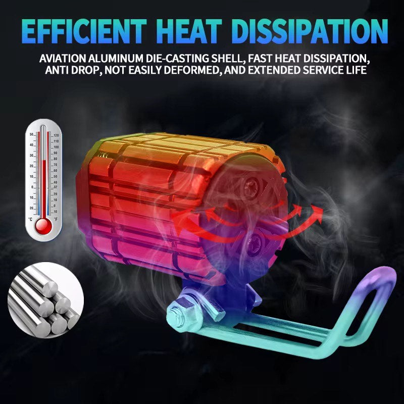 Dual color Projector lens | Led Spotlight for all bikes (Pack of 2)