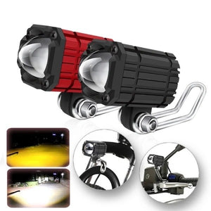 Dual color Projector lens | Led Spotlight for all bikes (Pack of 2)