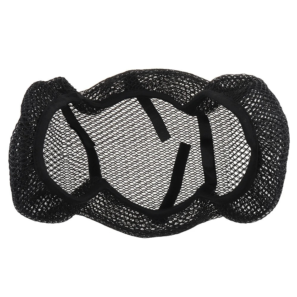 3D Black Motorcycle Electric Bike Mesh Net Seat Cover Breathable Protector