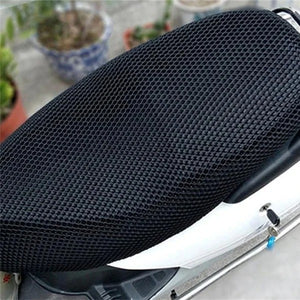 3D Black Motorcycle Electric Bike Mesh Net Seat Cover Breathable Protector