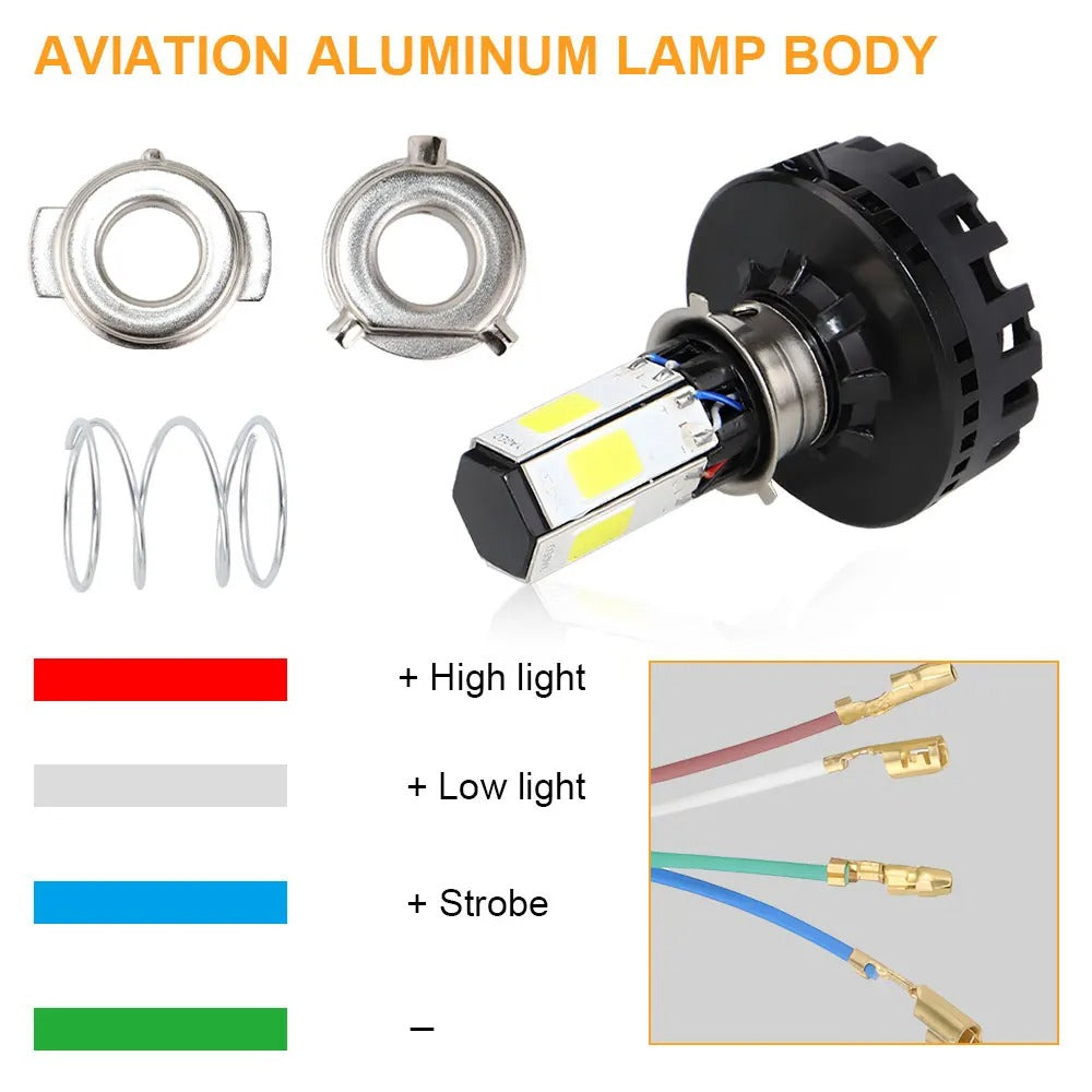 Vayani Autos™ Motorcycle bulb headlight LED H4 HS1 BA20D P15D