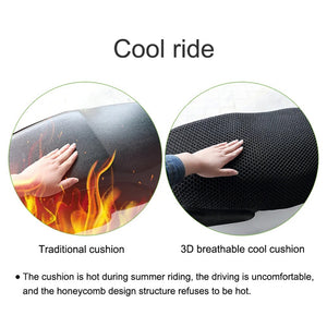 3D Black Motorcycle Electric Bike Mesh Net Seat Cover Breathable Protector
